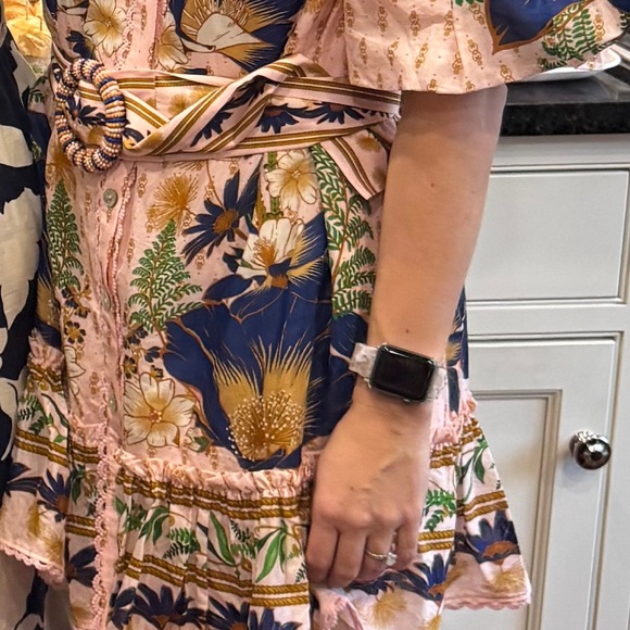 FARM Rio Pink Dream Garden Beaded Belt Mini Dress - Picture 2 of 2